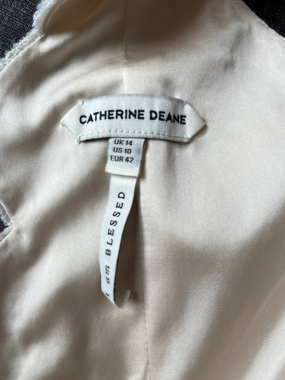 NWT Catherine Deane Wesley Embellished Scallop Bodysuit, Size 10 - Picture 8 of 9